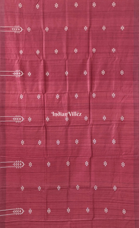 Rust Ganjam Bomkai Theme Gopalpur Tussar Silk Saree