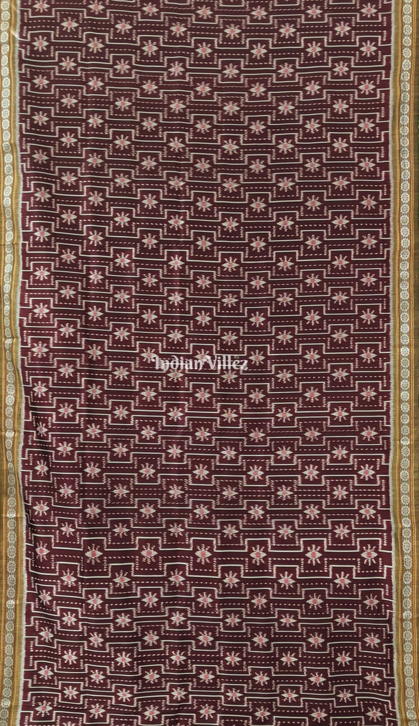 Coffee Color Crabs Design Contemporary Silk Saree