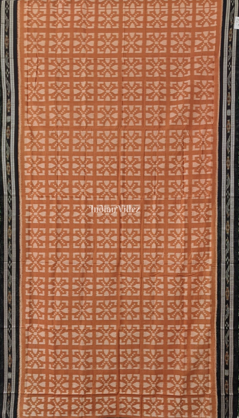 Peach Maniabandha Odisha Ikat Cotton Saree