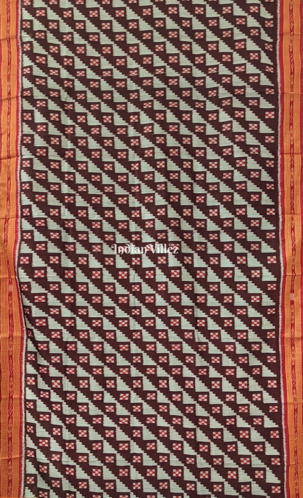 Grey Coffee Odisha Ikat Khandua Silk Saree