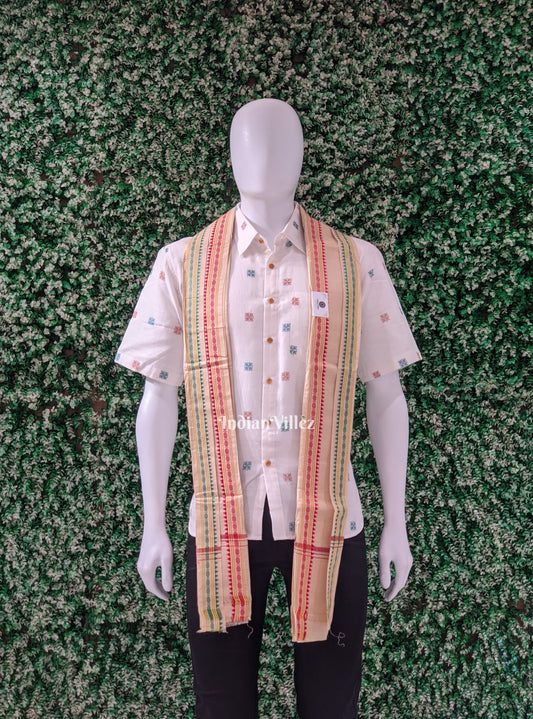 Premium Handwoven Cotton Uttariya for Men