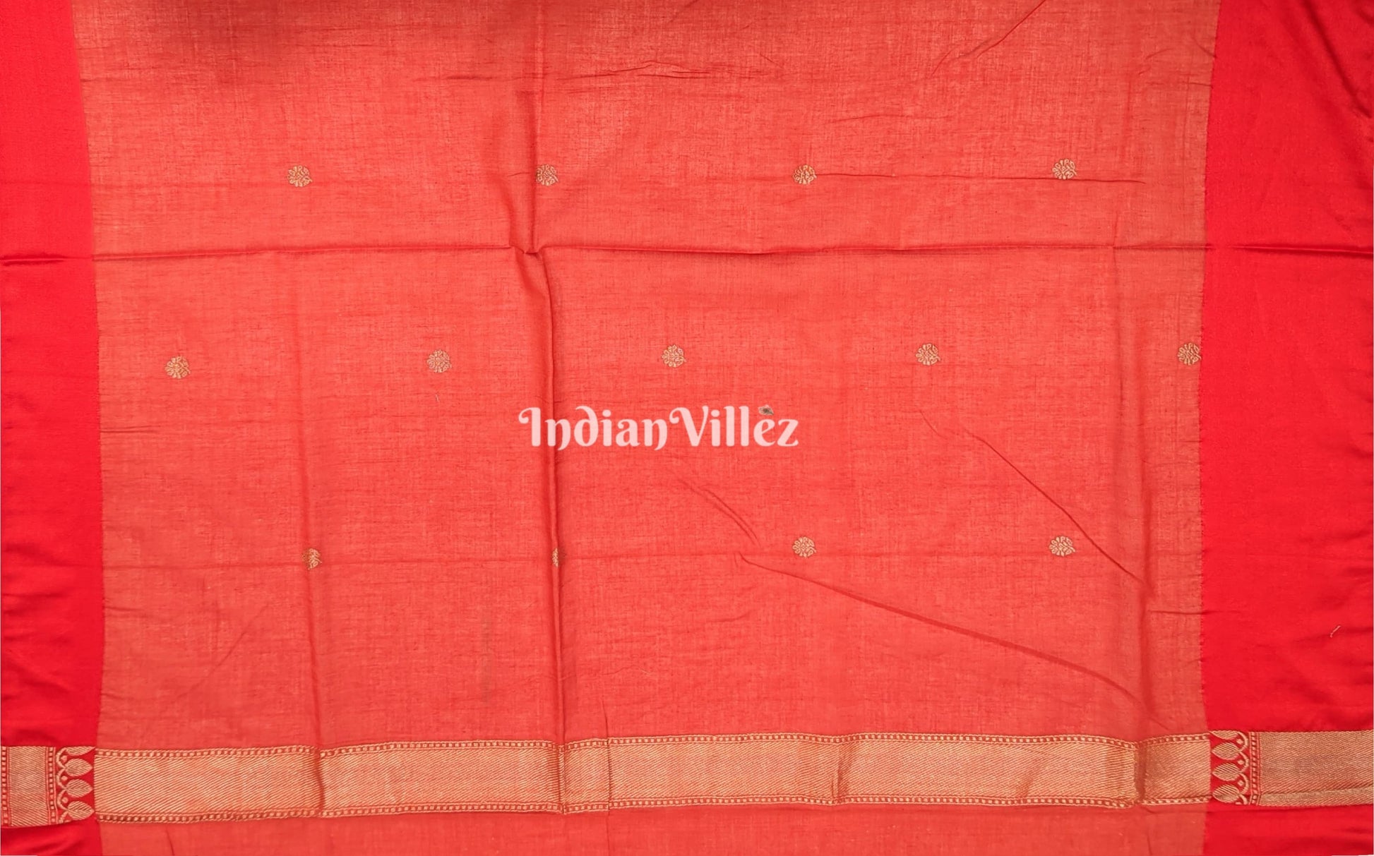 Orange White Stripes Pattern Designer Banarasi Tissue Saree