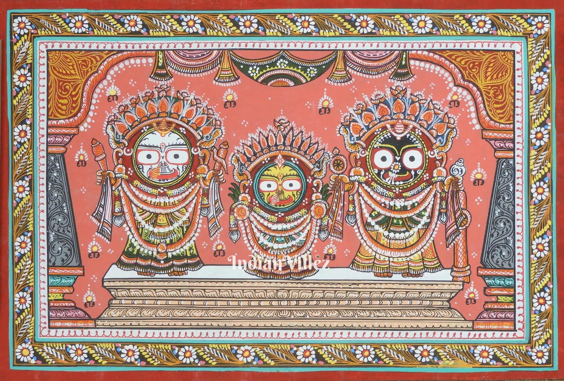 Jagannath Suna Besha Pattachitra Painting For Home Wall Art Decor