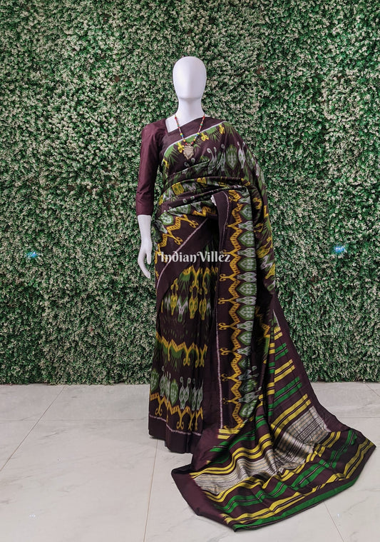 Multicolored Odisha Ikat Designer Contemporary Silk Saree