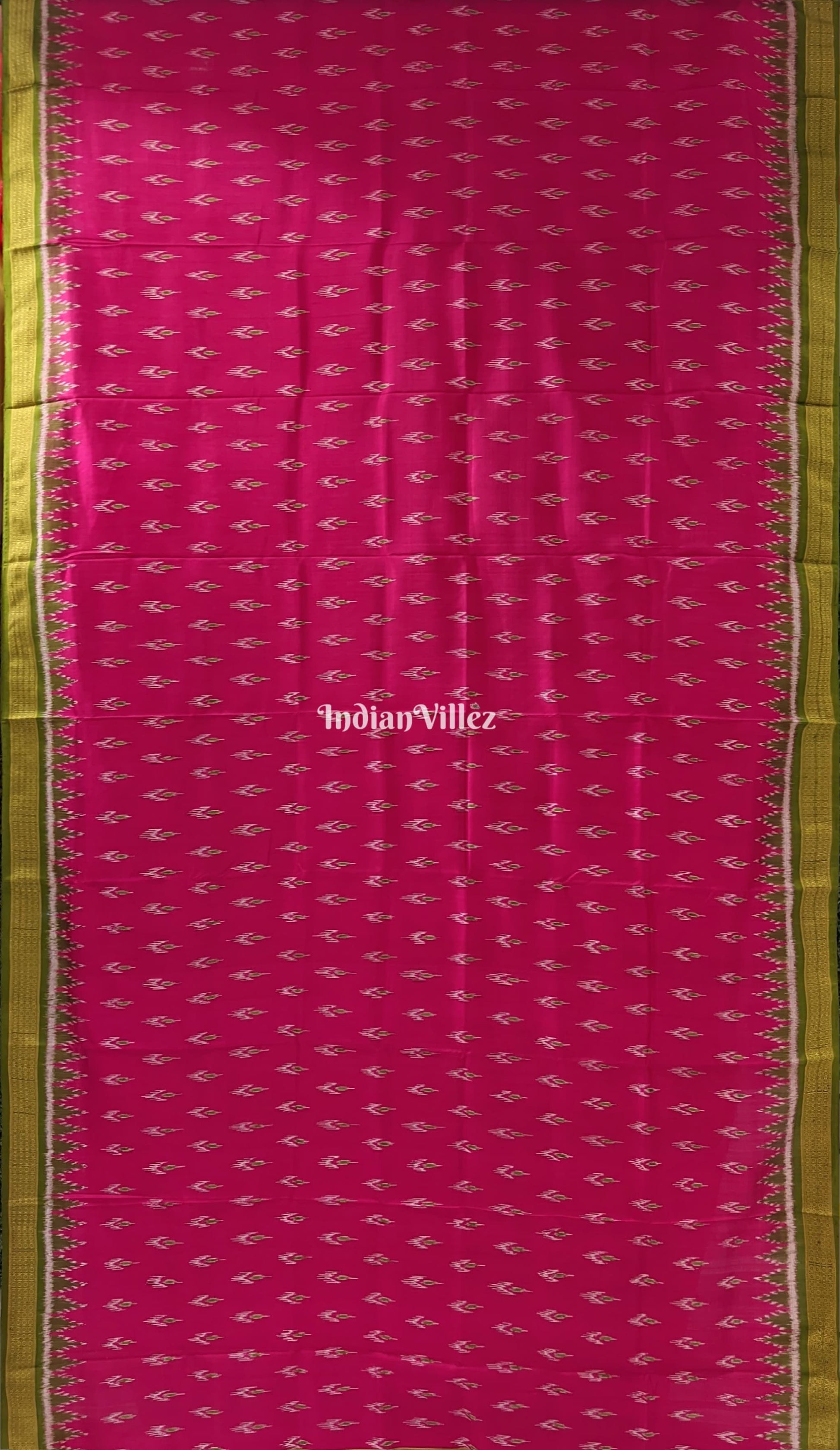 Pink Mayur Chandrika Khandua Silk Saree