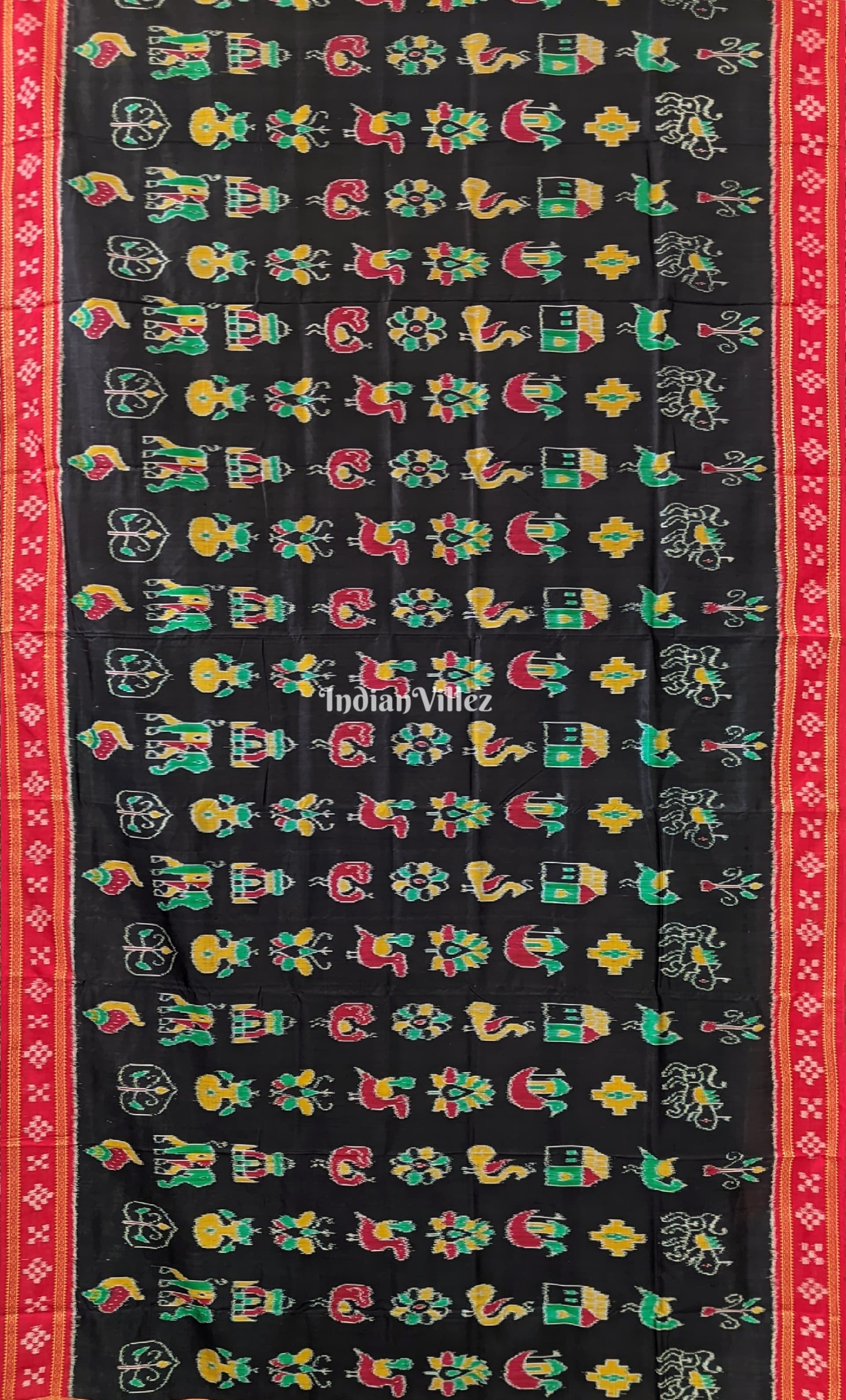 Rudrakhya Border Khandua Silk Saree - Utkalika Odisha