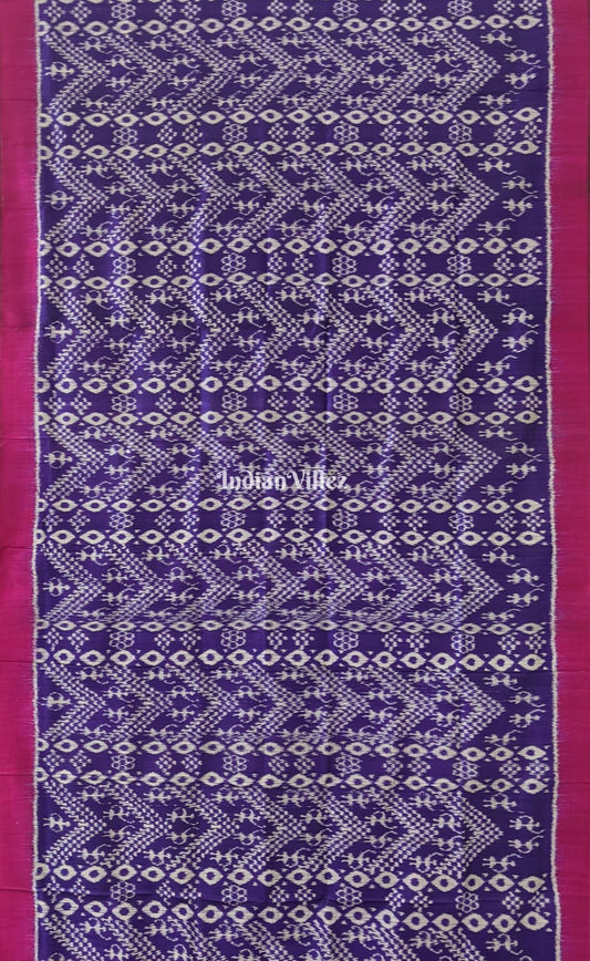 Russian Violet Border Tribal Contemporary Silk Saree