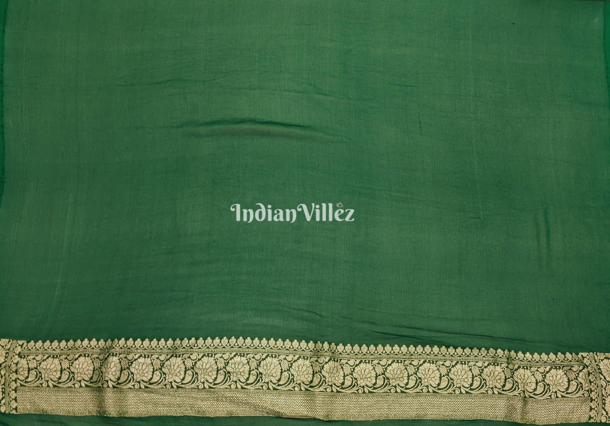 Rama Green Pure Banarasi Georgette Saree