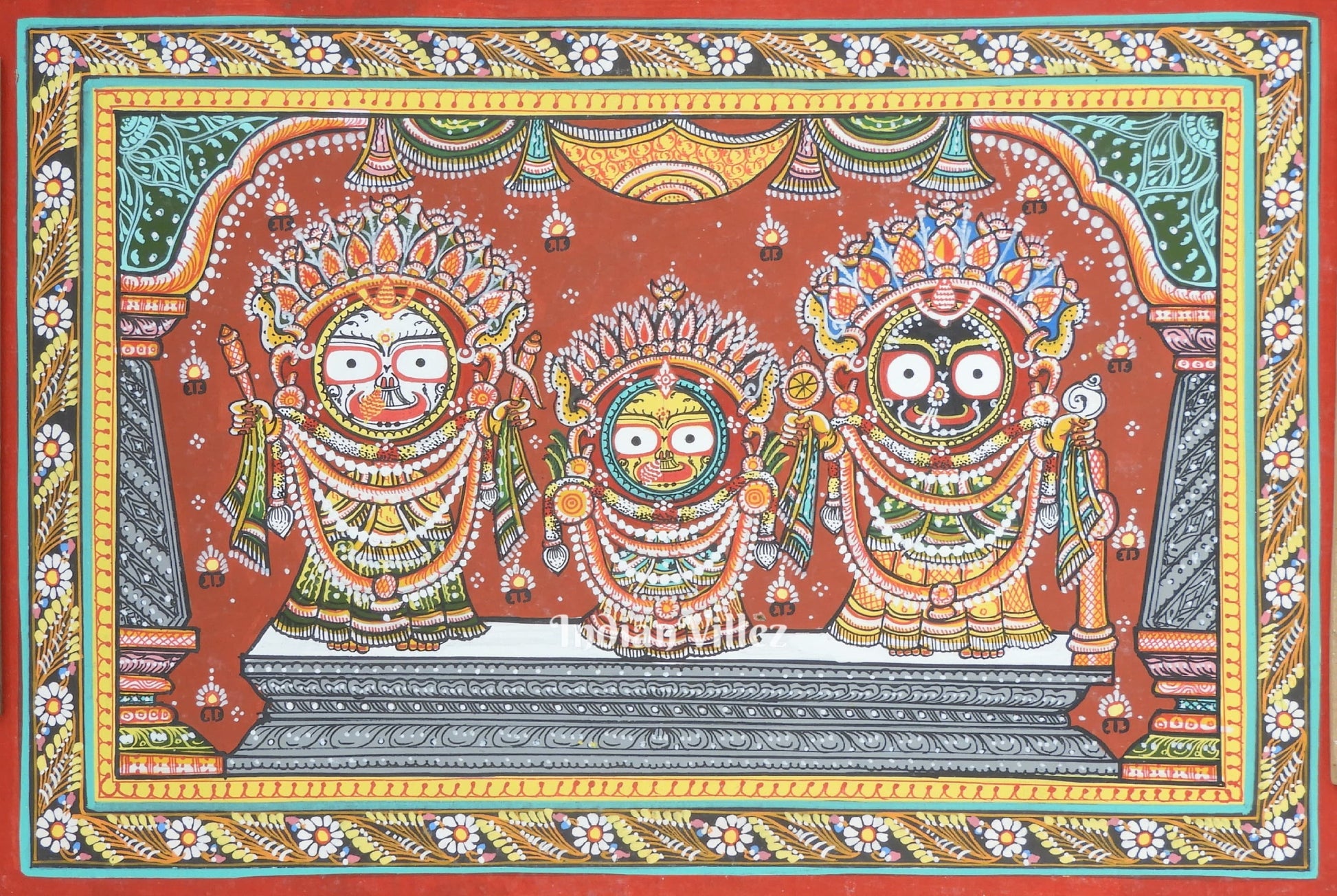 Jagannath Suna Besha Pattachitra Painting For Home Wall Art Decor