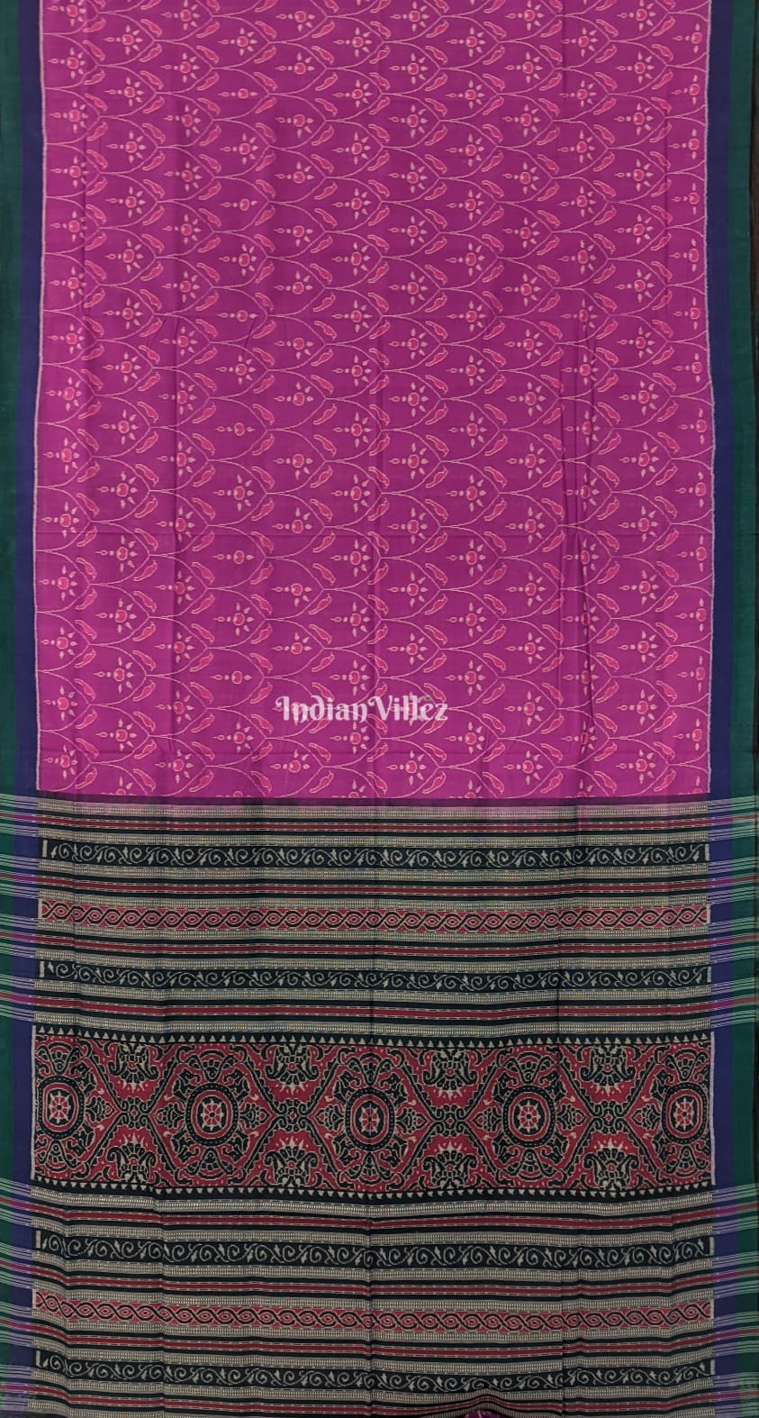 Purple Bird Design Odisha Ikat Sambalpuri Cotton Saree