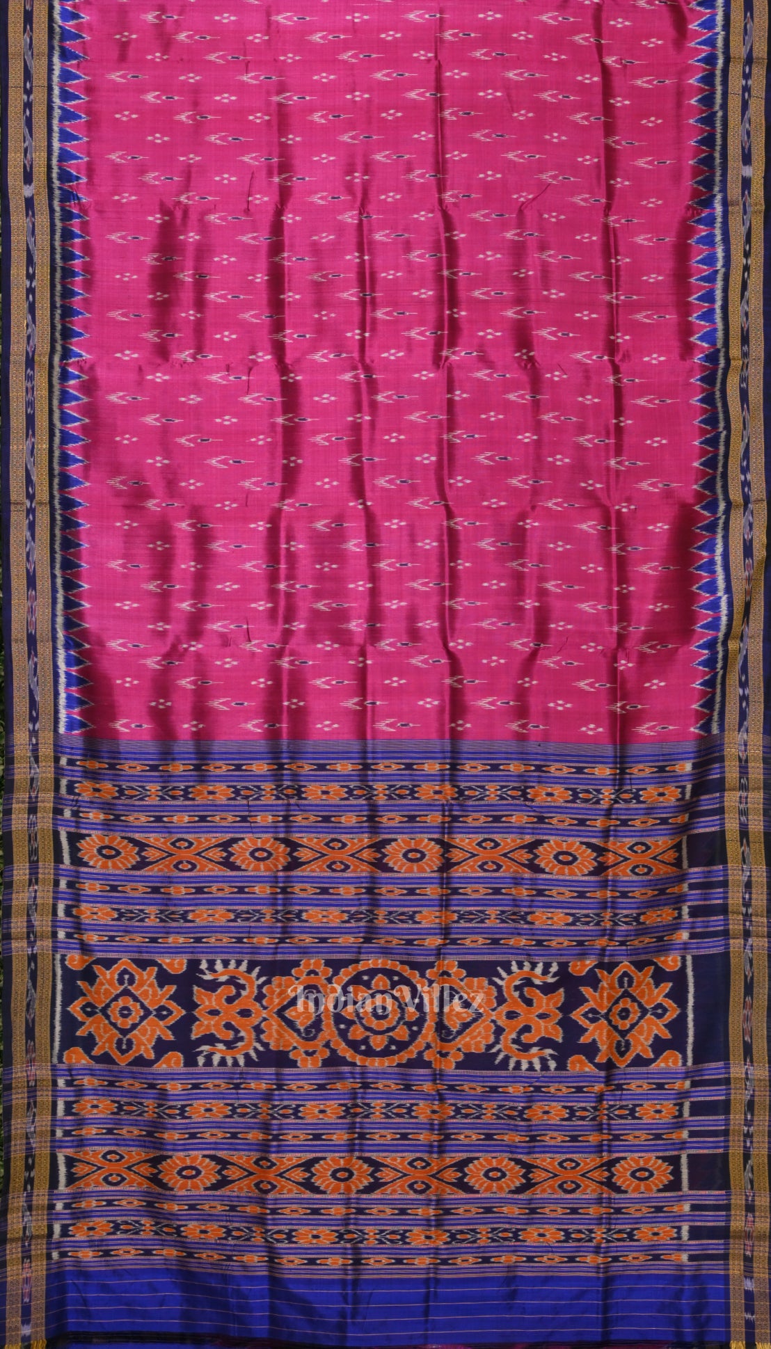 Majenta  Mayur Chandrika Khandua Silk Saree