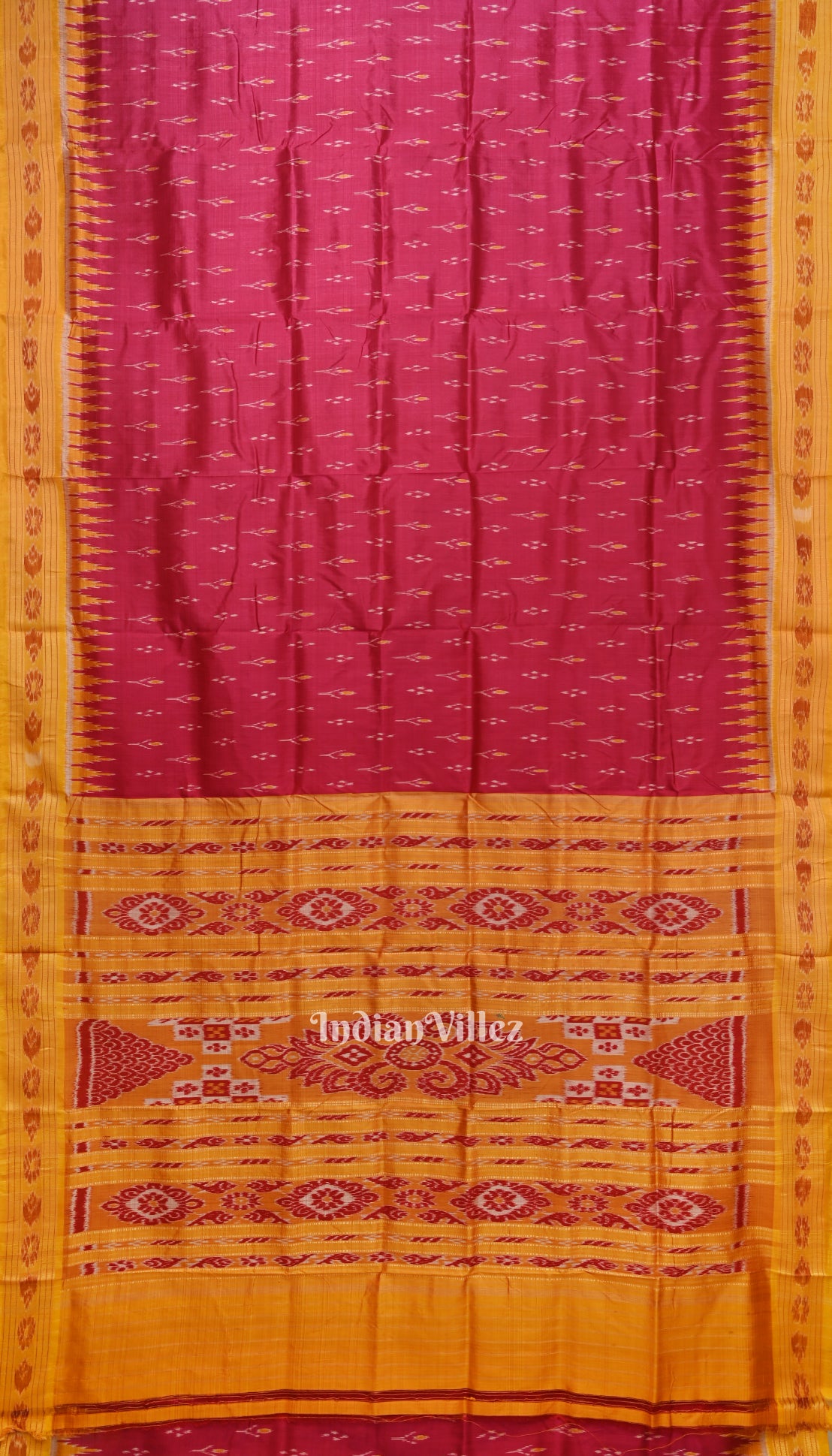 Rani Mayur Chandrika Nabakothi Odisha Ikat Khandua Silk Saree