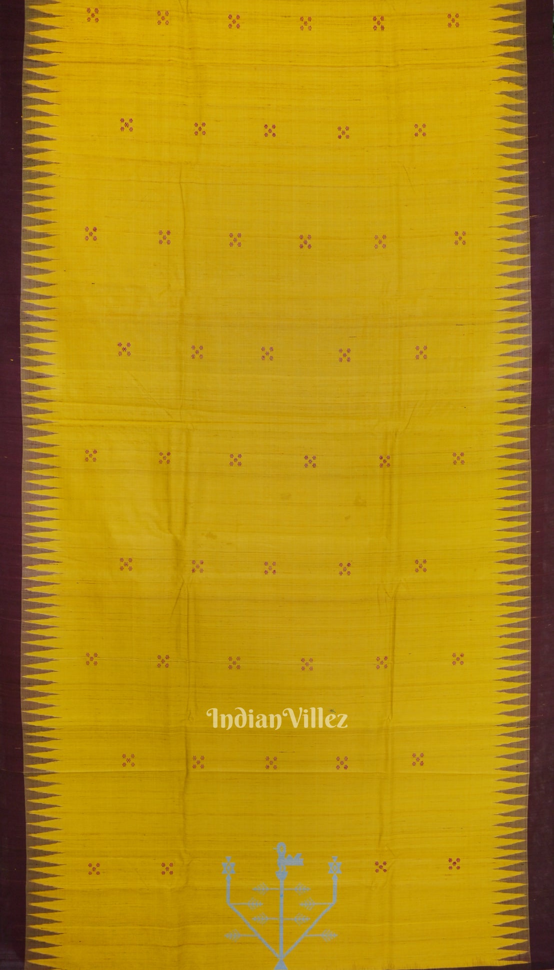 Yellow Ganjam Bomkai Gopalpur Tussar Silk Saree