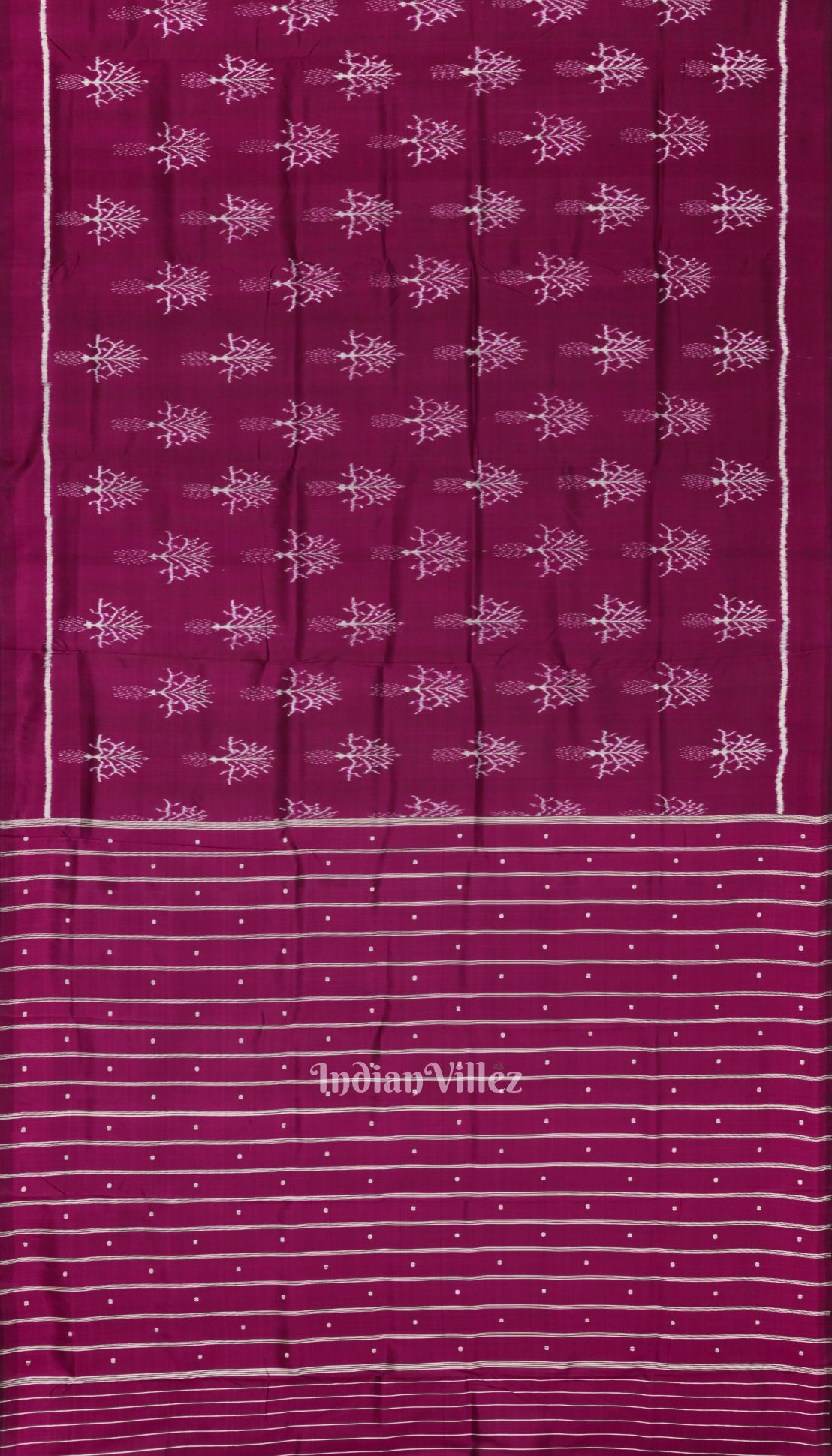 Maroon Designeer Odisha Ikat Contemporary Silk Saree