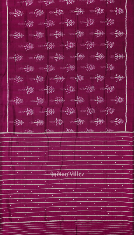 Maroon Designeer Odisha Ikat Contemporary Silk Saree