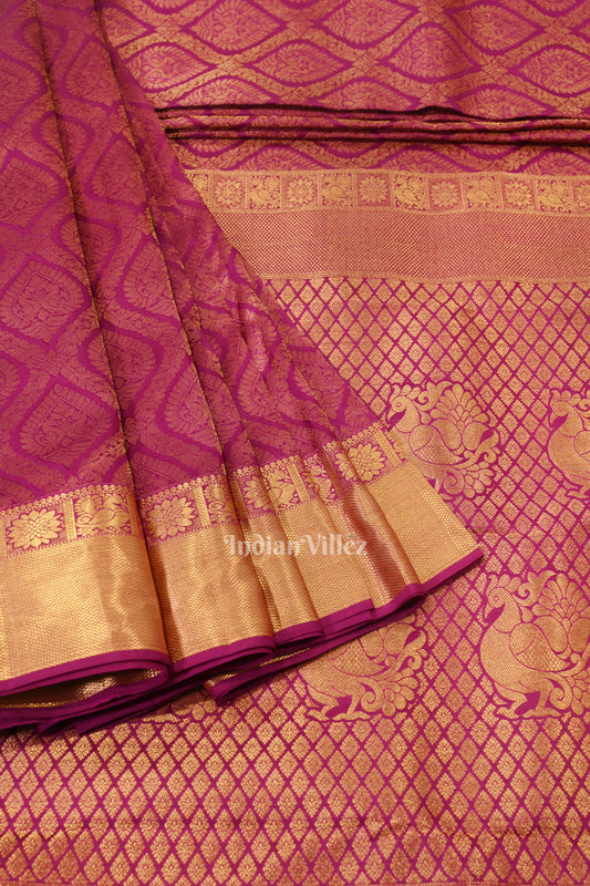 Magenta Pure Kanjivaram Silk Saree