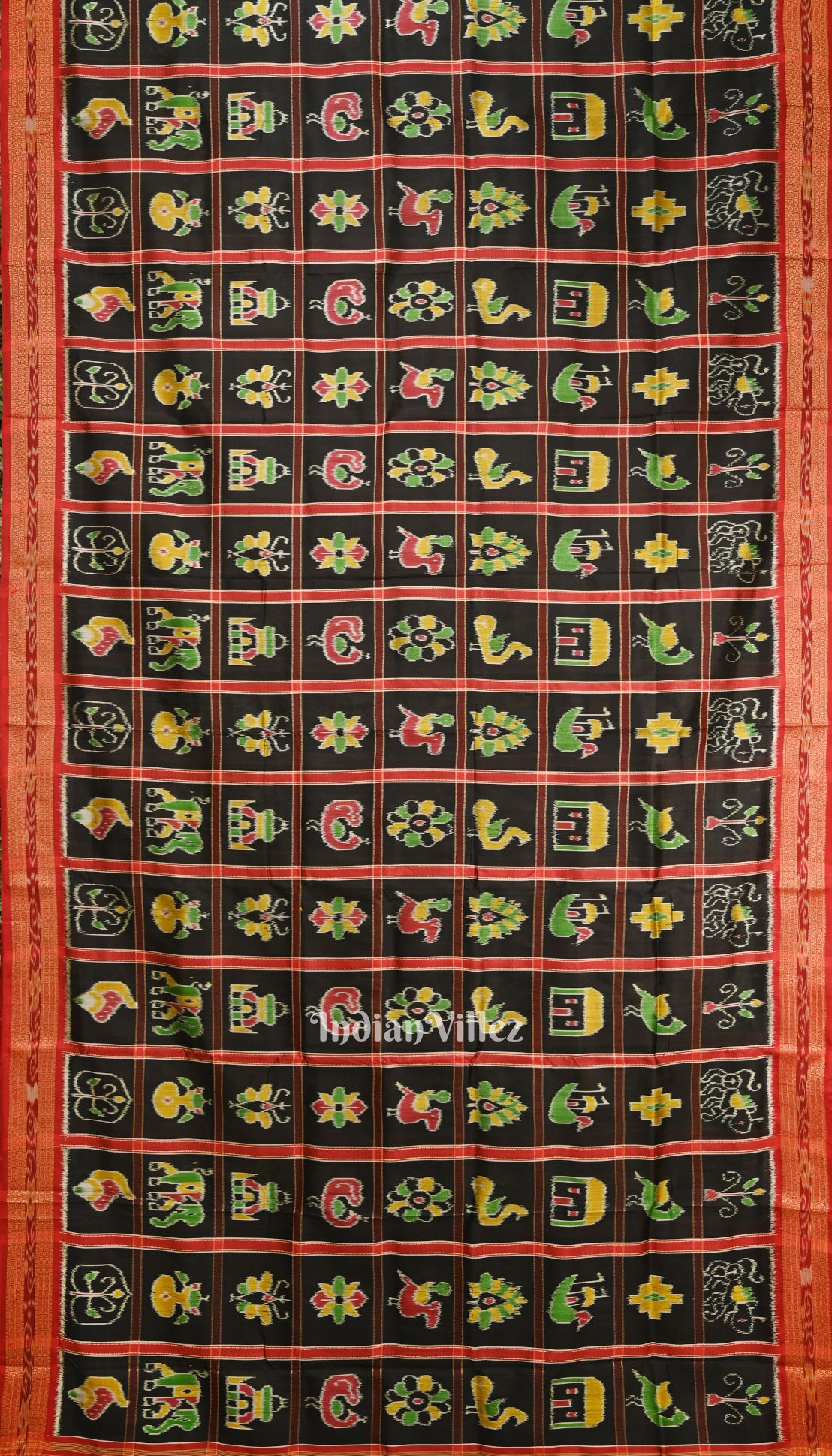 Black Nabakothi Odisha Handloom Silk Saree