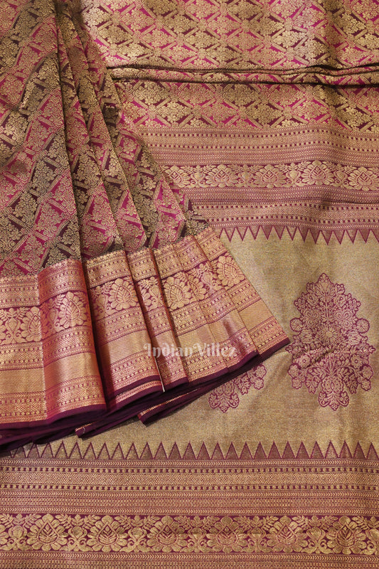 Multicolor Pure Kanjivaram Silk Saree