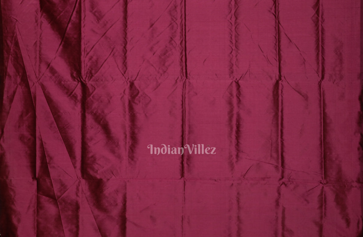 Wine Color Tribal Theme Sambalpuri Silk Saree