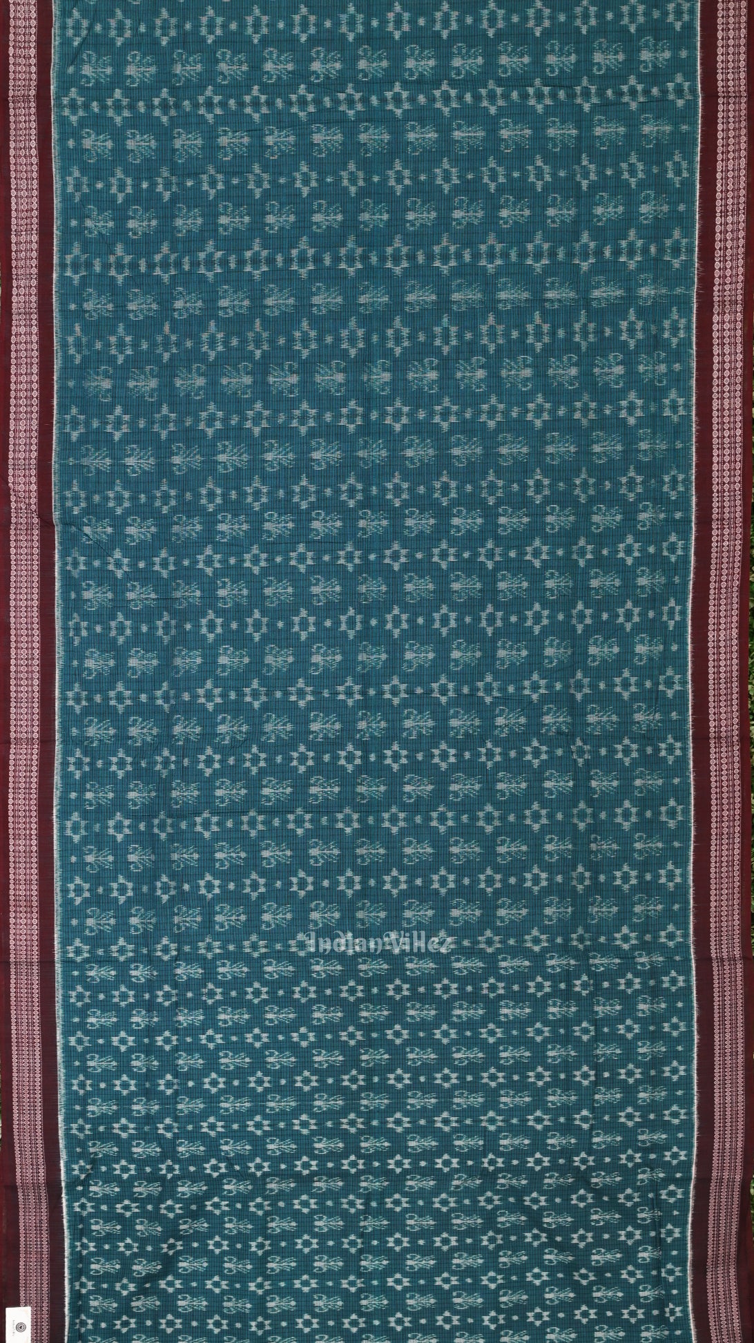 Green Coffee Tribal Theme Odisha Sambalpuri Pure Cotton Saree 