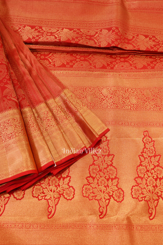 Red Pure Kanjivaram Silk Saree