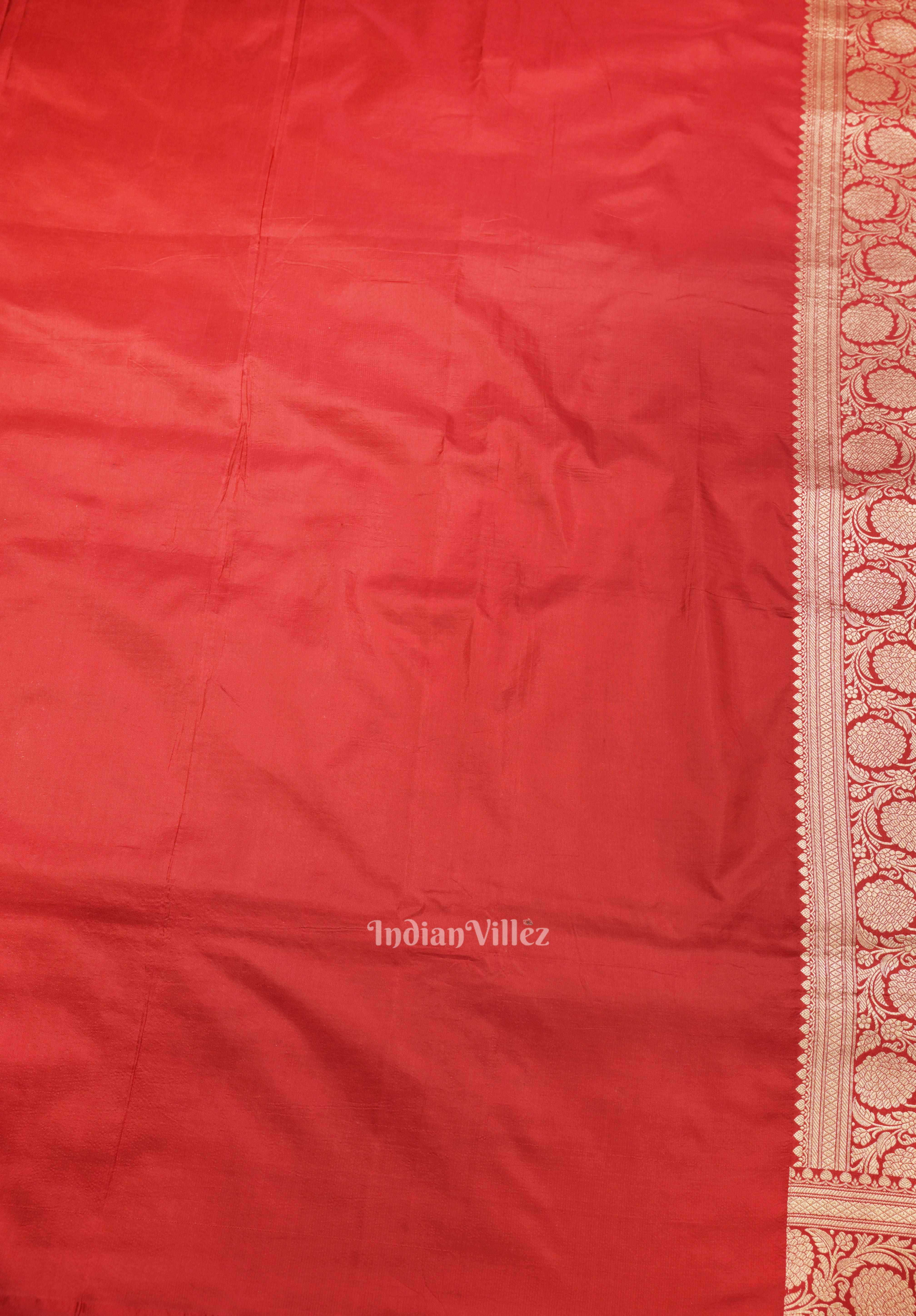 Red Meenakari Banarasi Katan Silk Saree