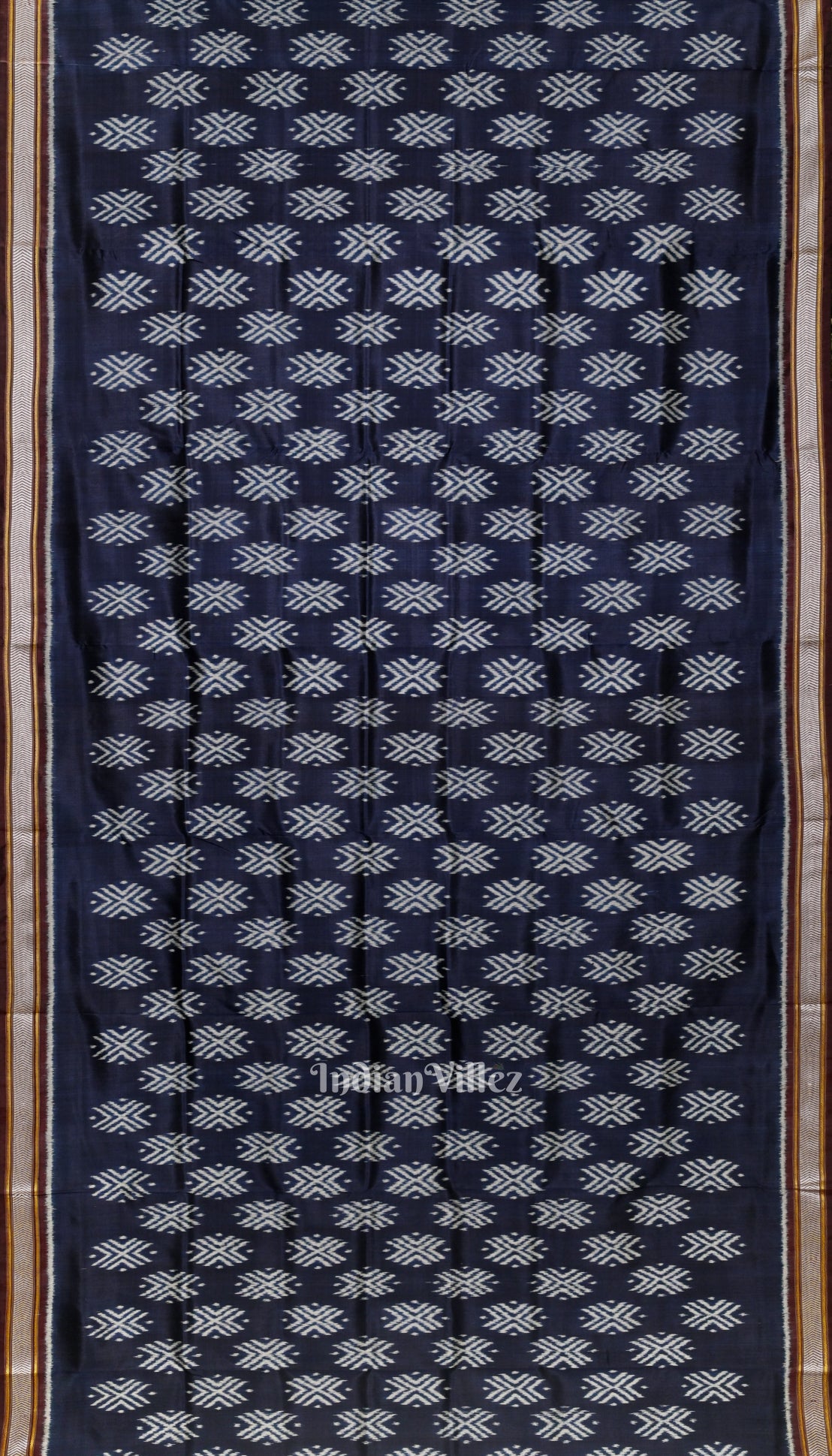 Berry Blue Dongria Border Contemporary Silk Saree