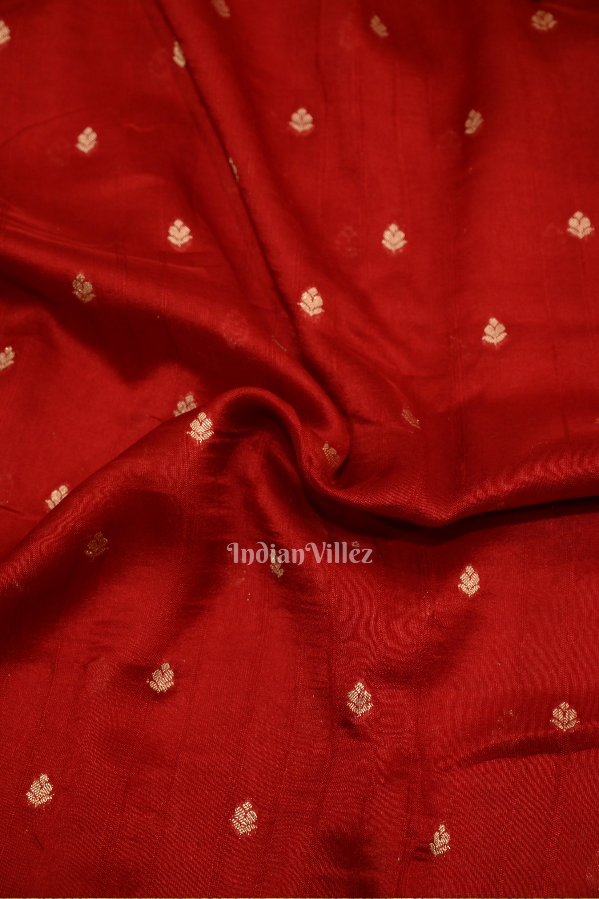 Deep Red Nartaki Theme Tussar Banarasi Handloom Silk Saree