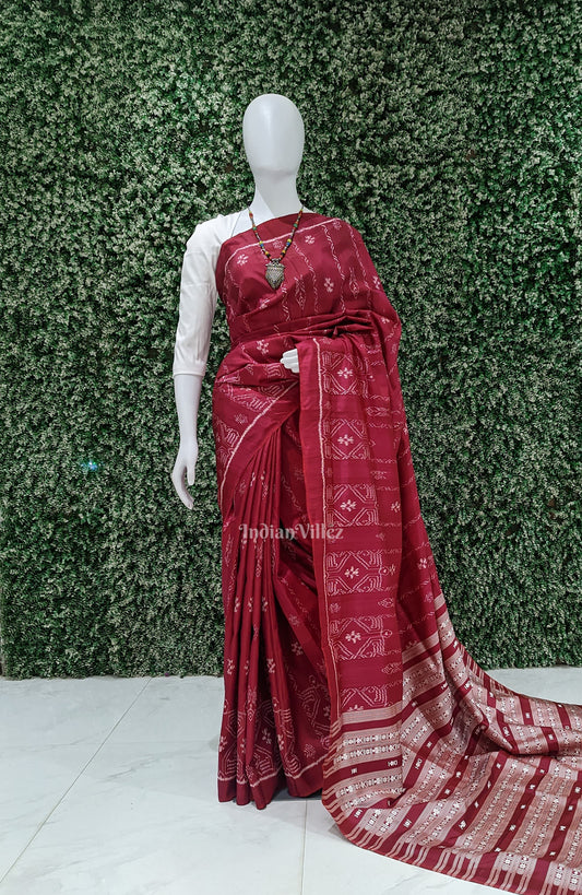 Rani Dual Tone Odisha Ikat Contemporary Silk Saree