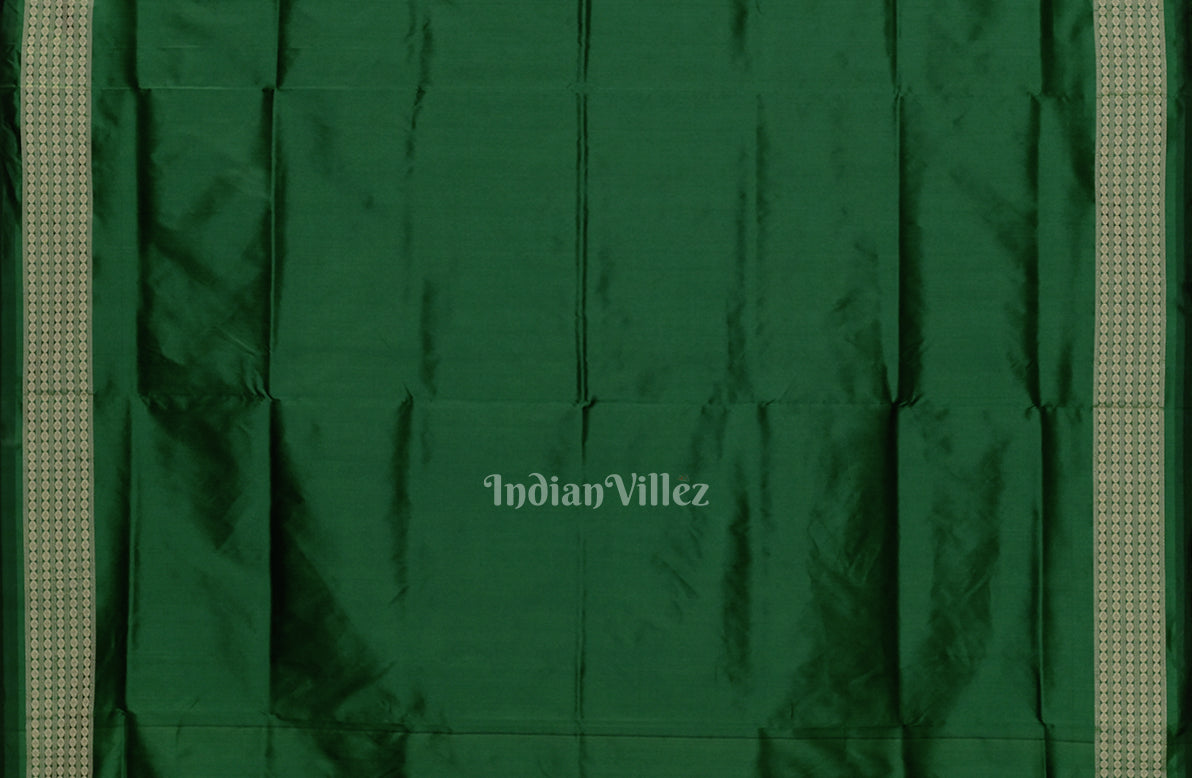 Black Green & Grey Pasapali Sambalpuri Silk Saree