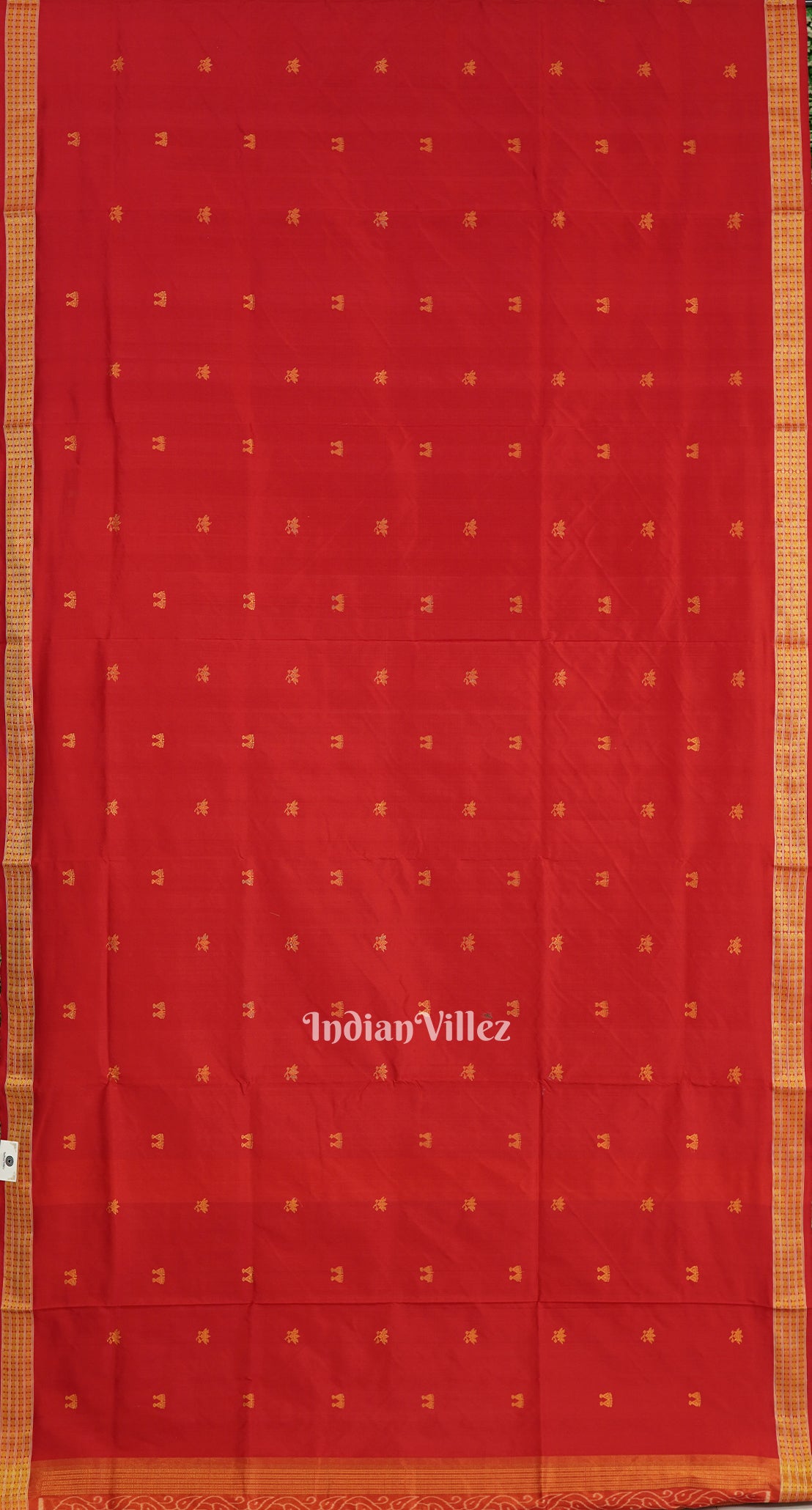 Red Laxmi Pada Tissue Pure Sambalpuri Saree