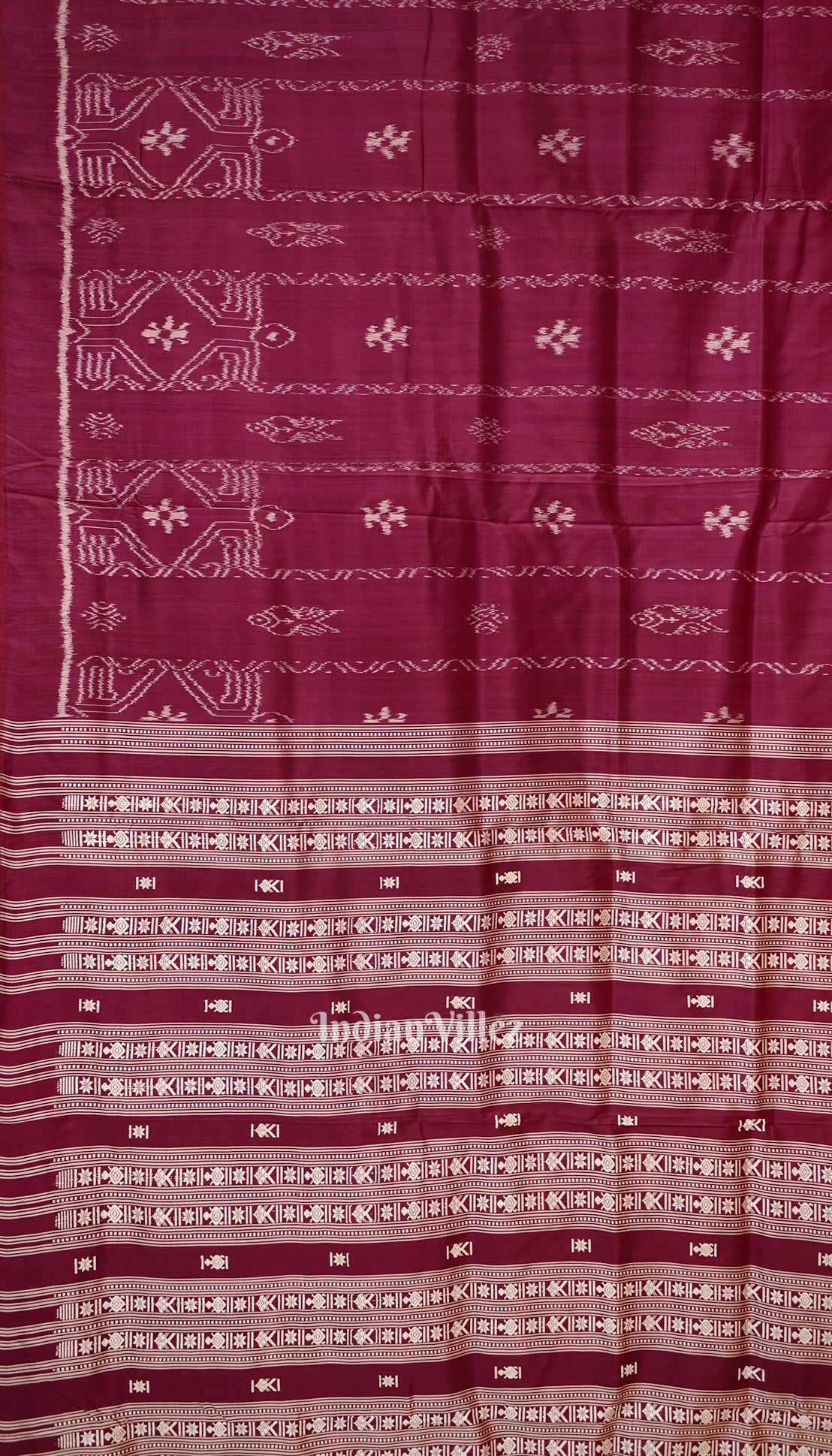 Rani Dual Tone Odisha Ikat Contemporary Silk Saree