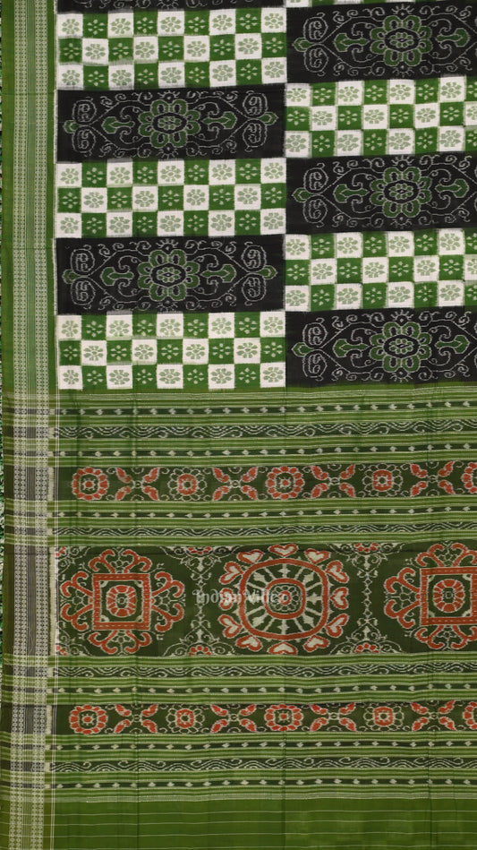 Green Odisha Sambalpuri Pure Cotton Saree 