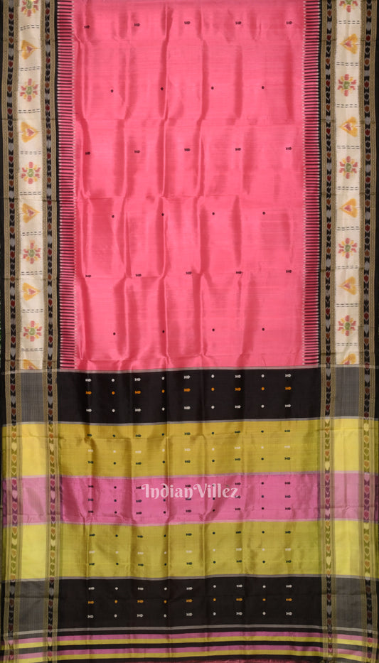 Pink Odisha Ikat Contemporary Kathiphera Khandua Silk Saree