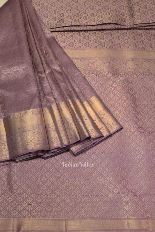 Sunset Purple Pure Kanjivaram Silk Saree