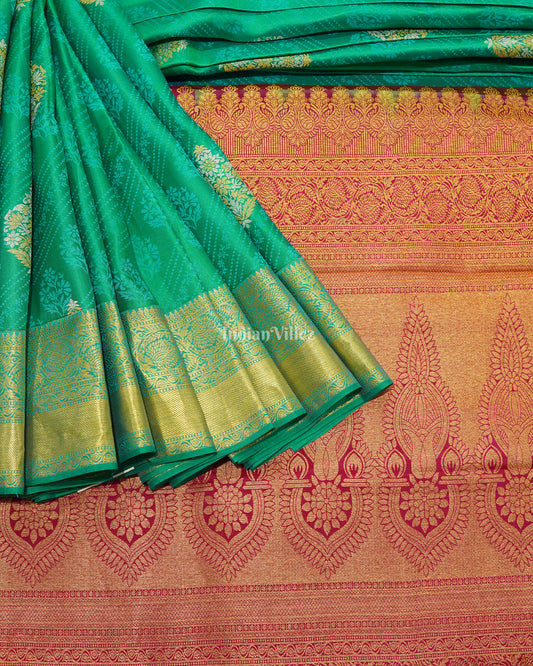 Light Green Pure Kanjivaram Silk Saree