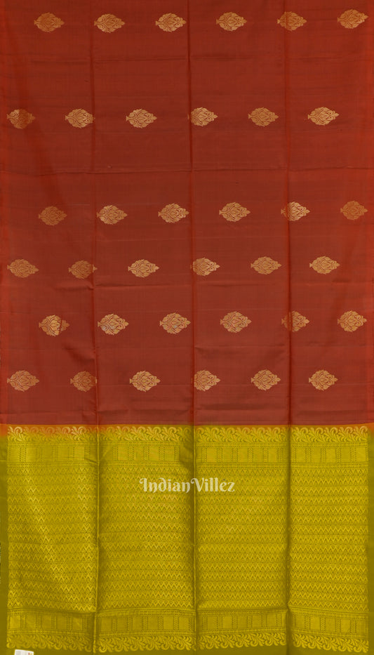 Mooron With Mahendi Green Pure Kanjivaram Soft Silk Saree