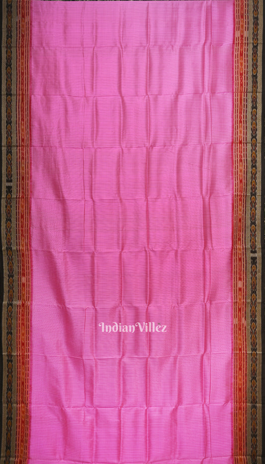 Rani Pink Odisha Ikat Khandua Silk Saree