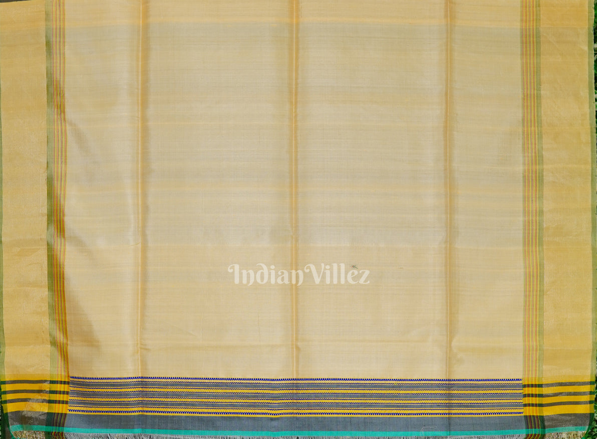 Gray With Multicolor Handwoven South Soft Silk Saree