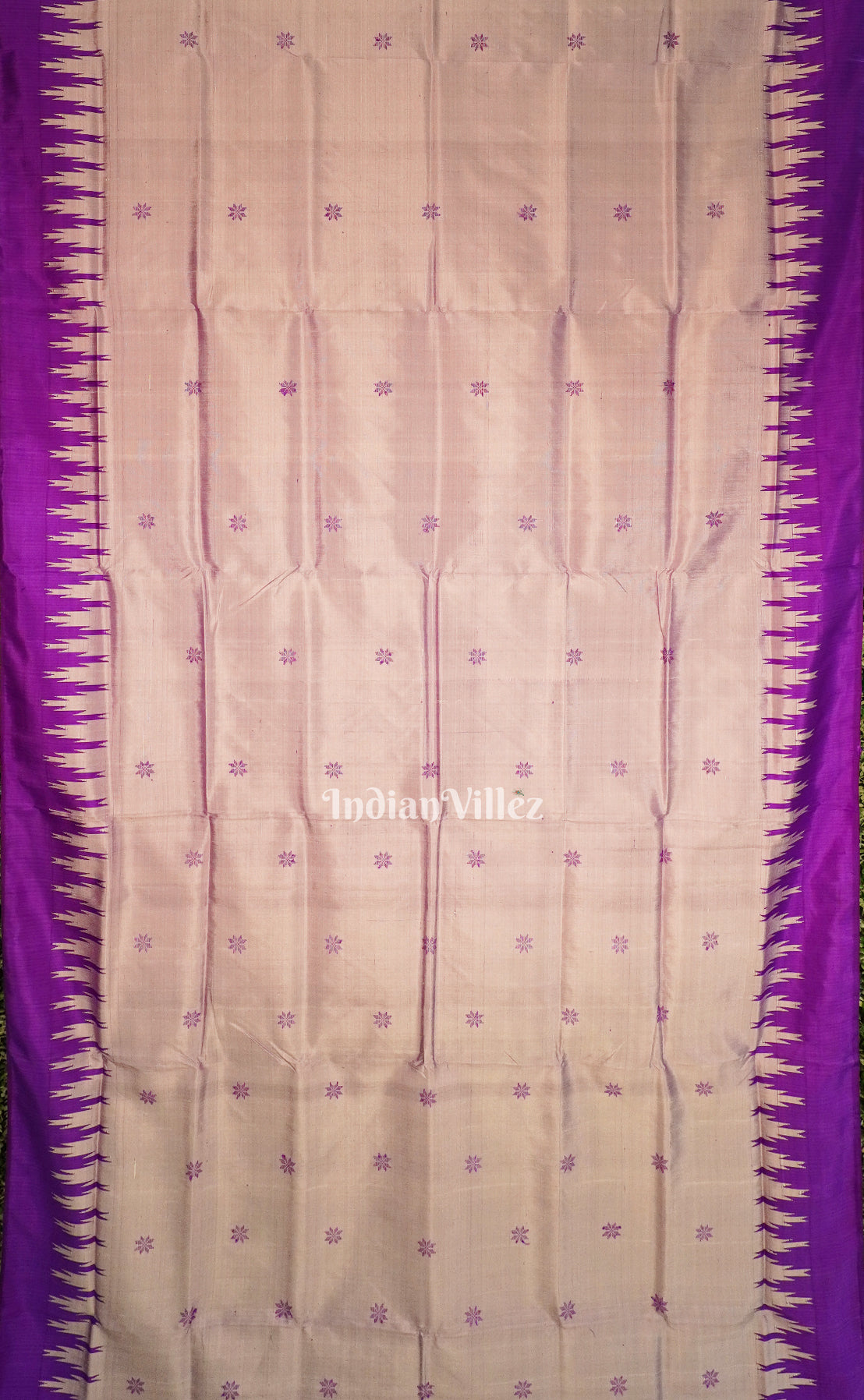 Lavender & Purple With Multicolor Double Pallu Berhampuri Silk Saree