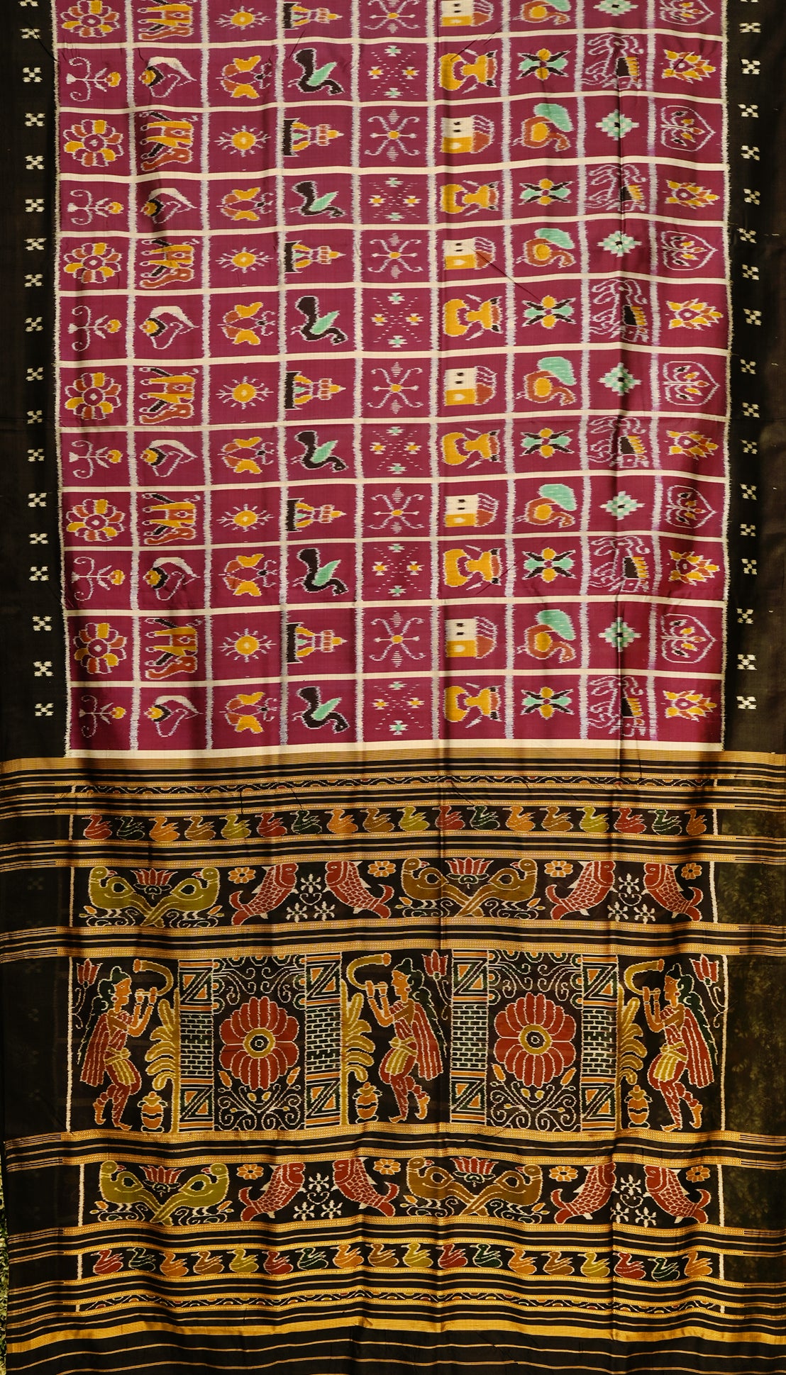 Magenta Nabakothi Contemporary Silk Saree