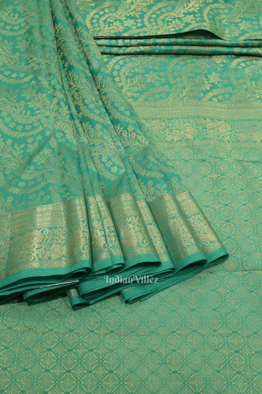 Rama Green Pure Kanjivaram Silk Saree