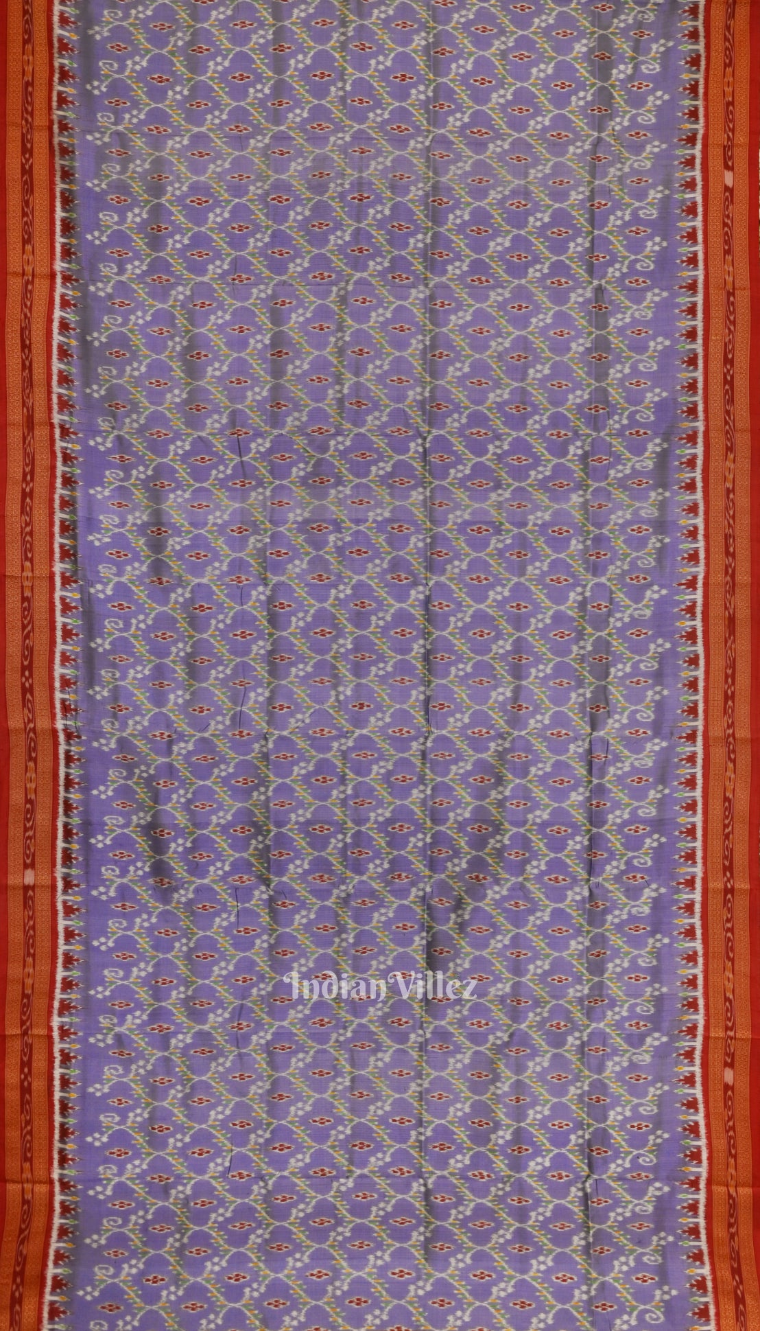 Ash Grey Odisha Ikat Khandua Silk Saree