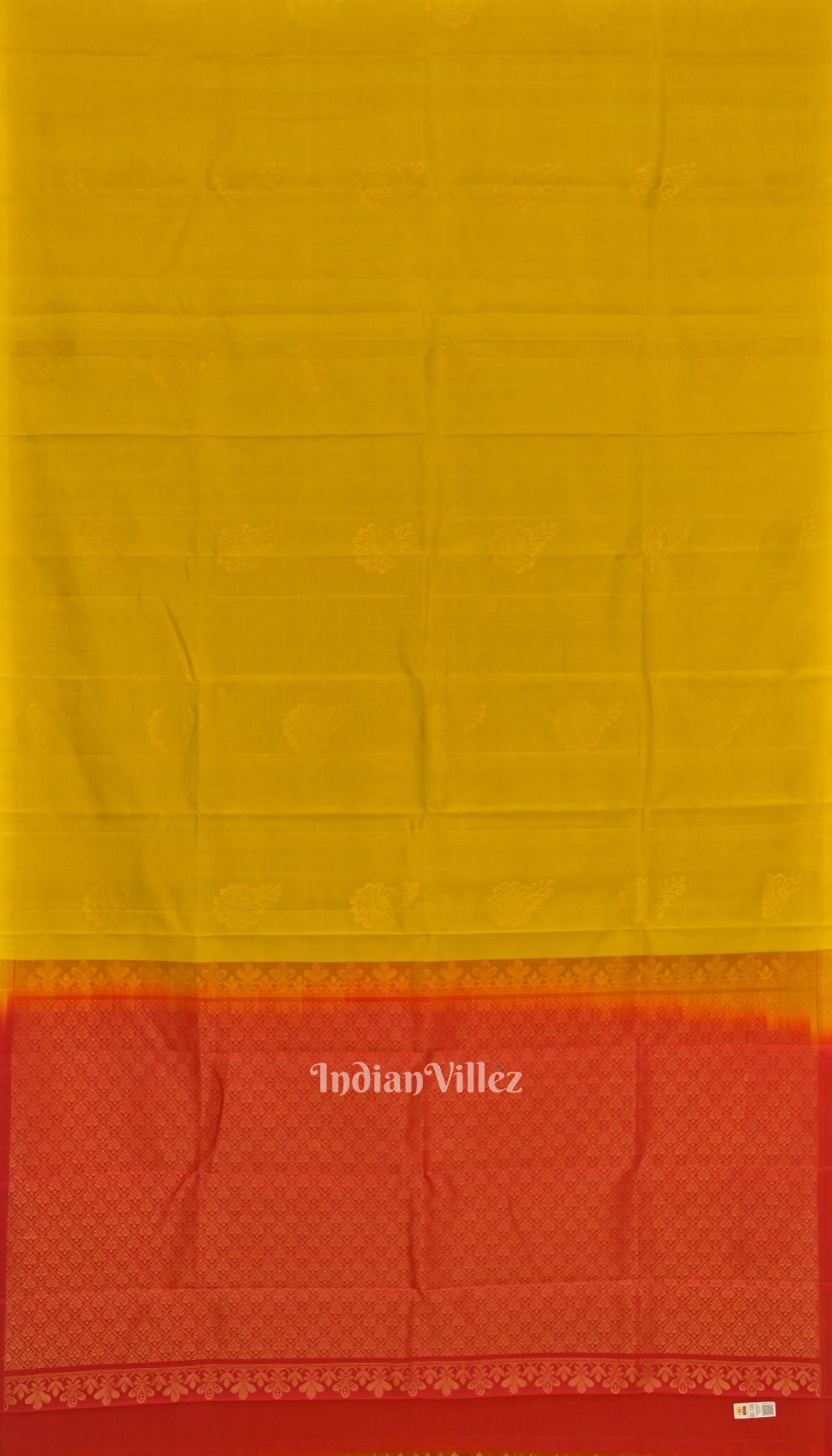 Yellow Red Pure Kanjivaram Soft Silk Saree