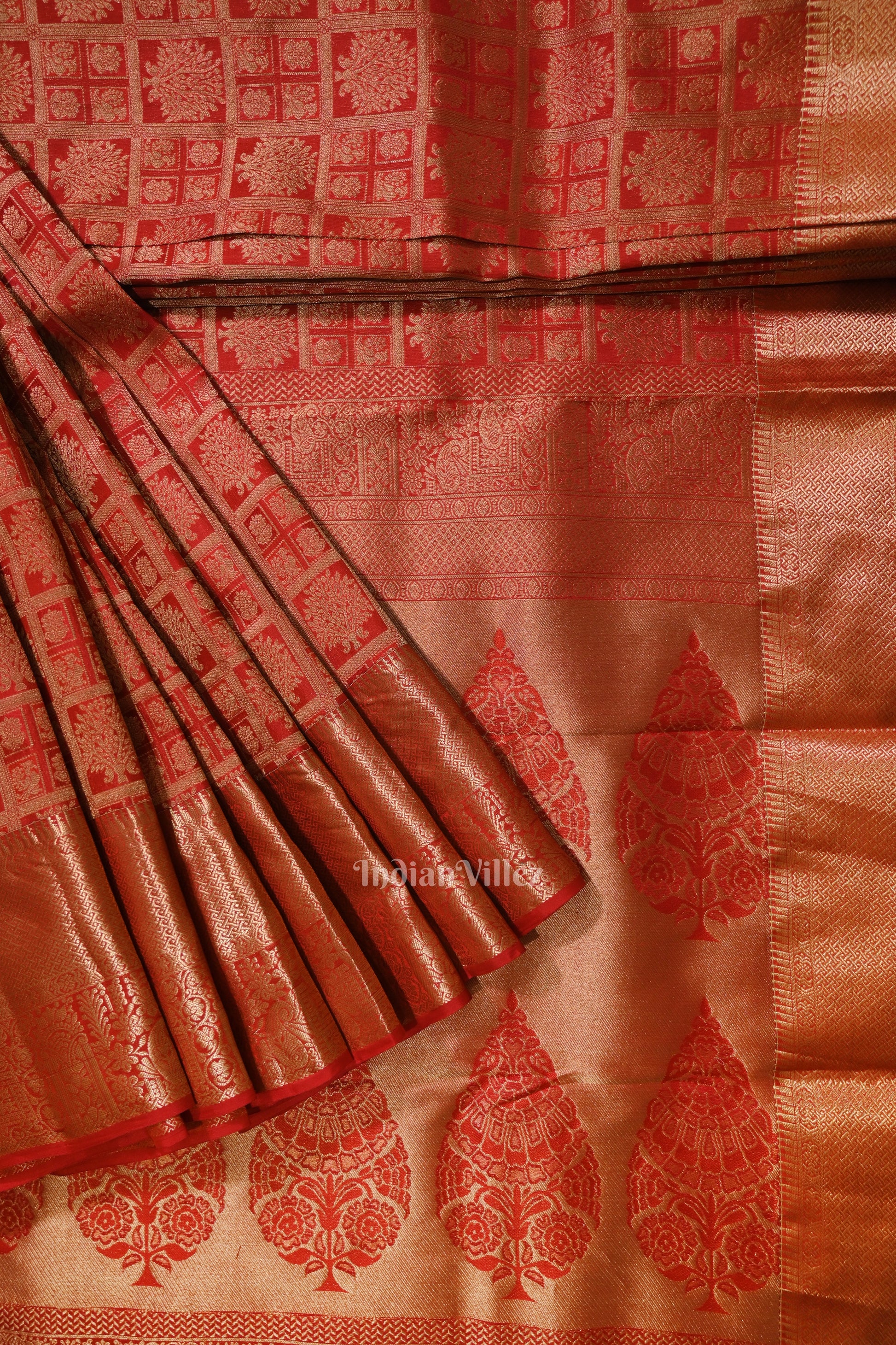  Red Pure auntheticate Kanjivaram Silk Saree 