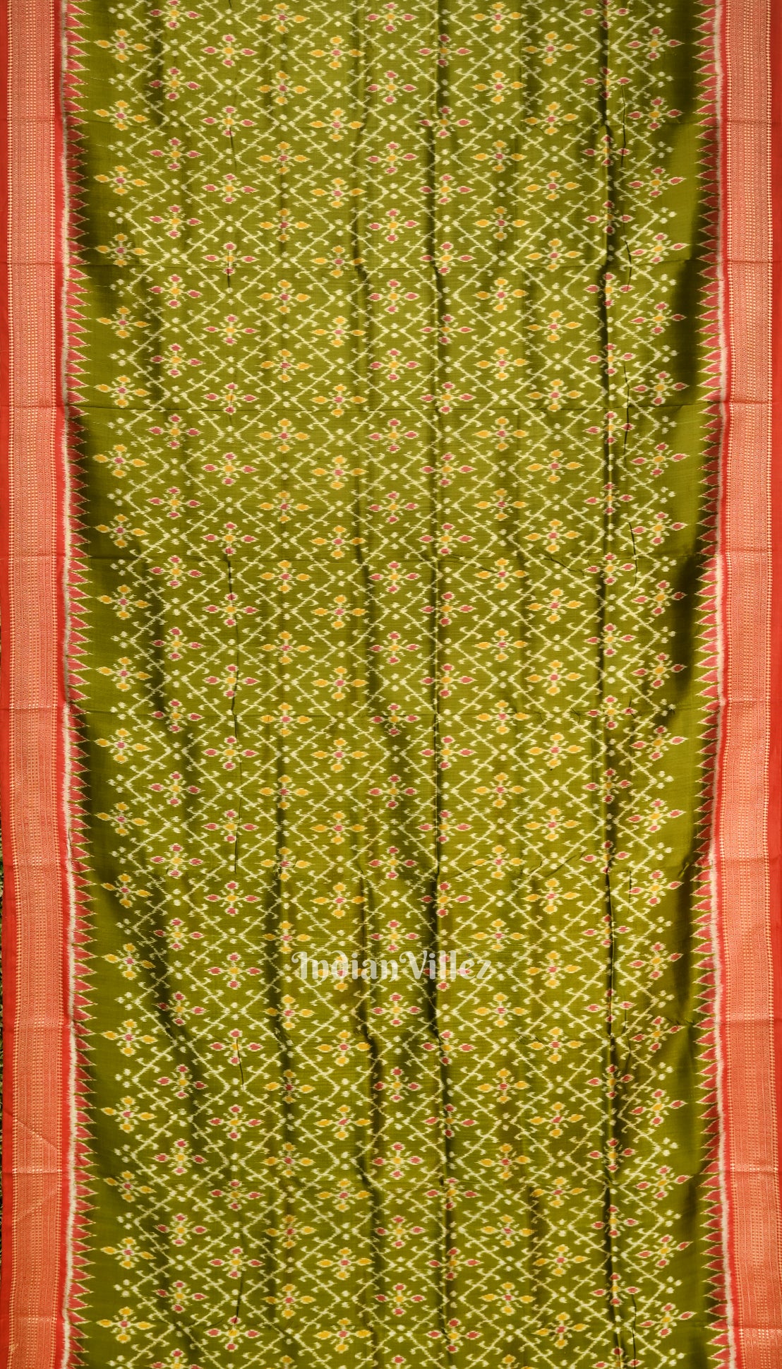 Maroon Phoda Kumbha Odisha Ikat Khandua Silk Saree