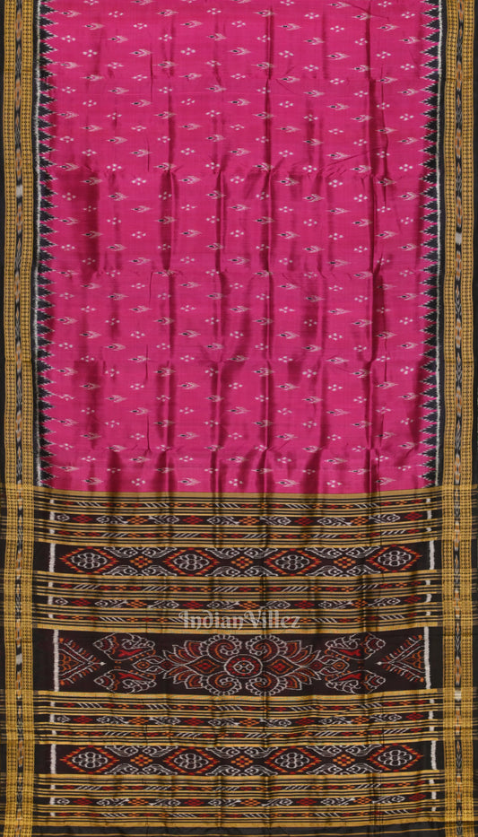 Purple Black Mayur Chandrika Khandua Silk Saree 