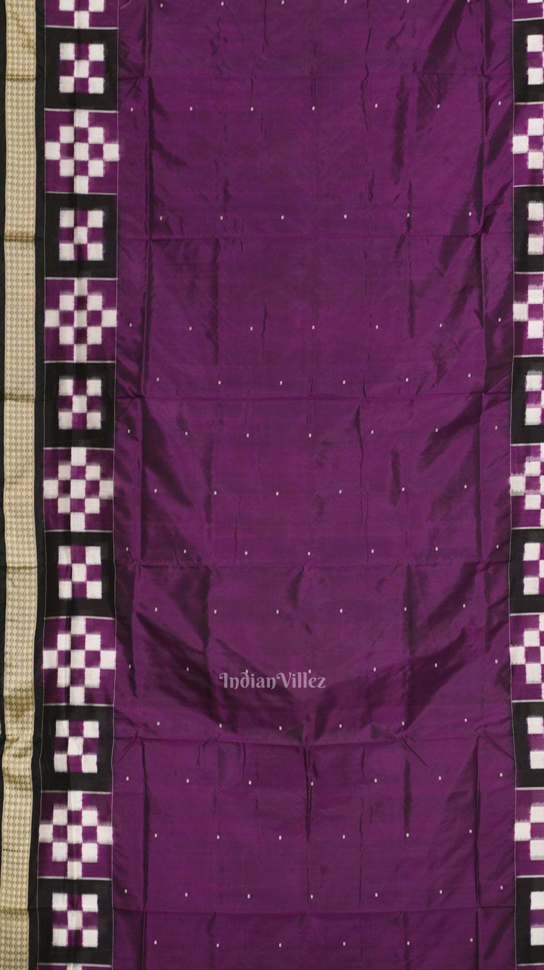 Violet Black Pasapali Border Bomkai Sambalpuri Silk saree