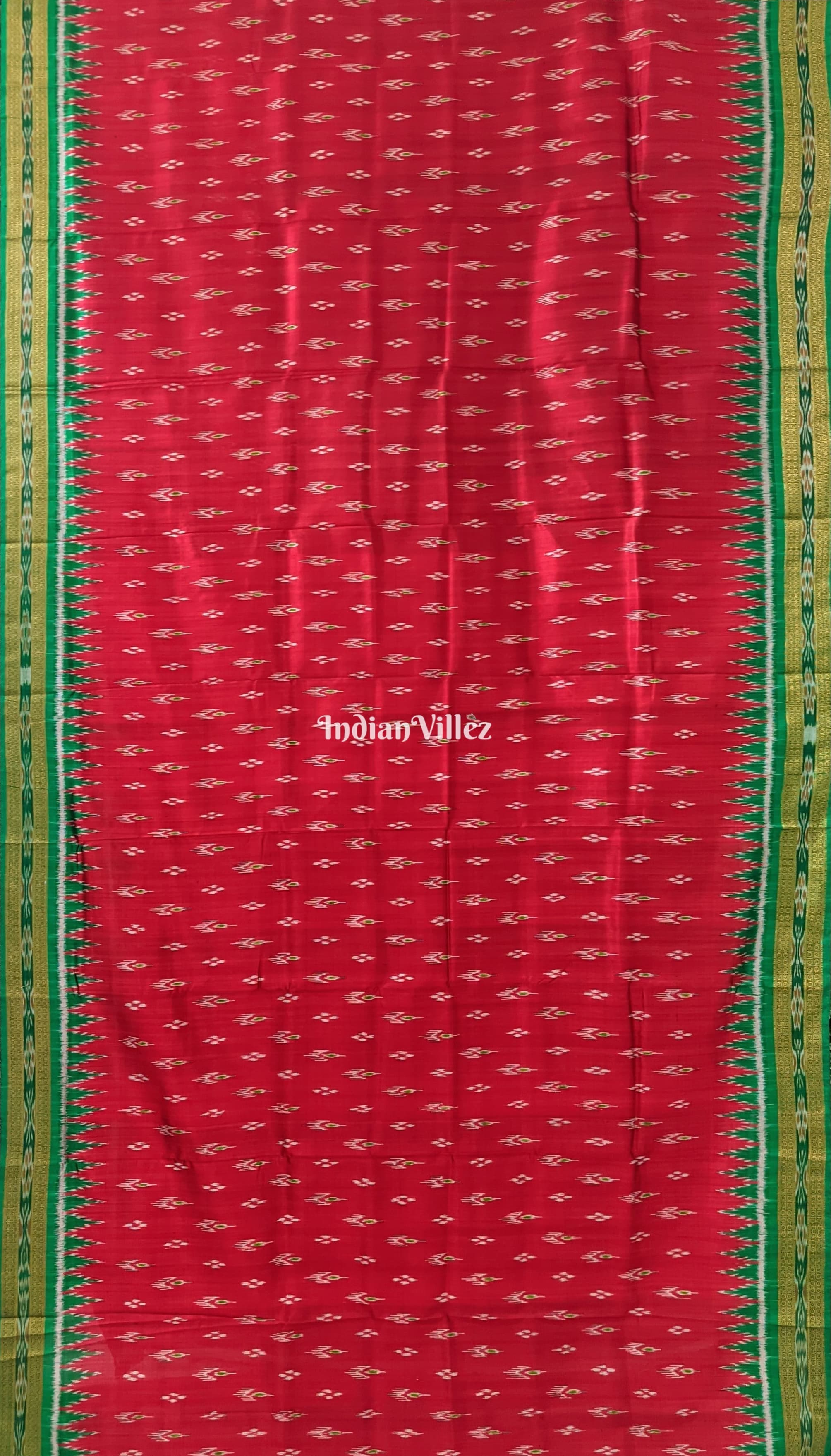 Red Mayur Chandrika Khandua Silk Saree