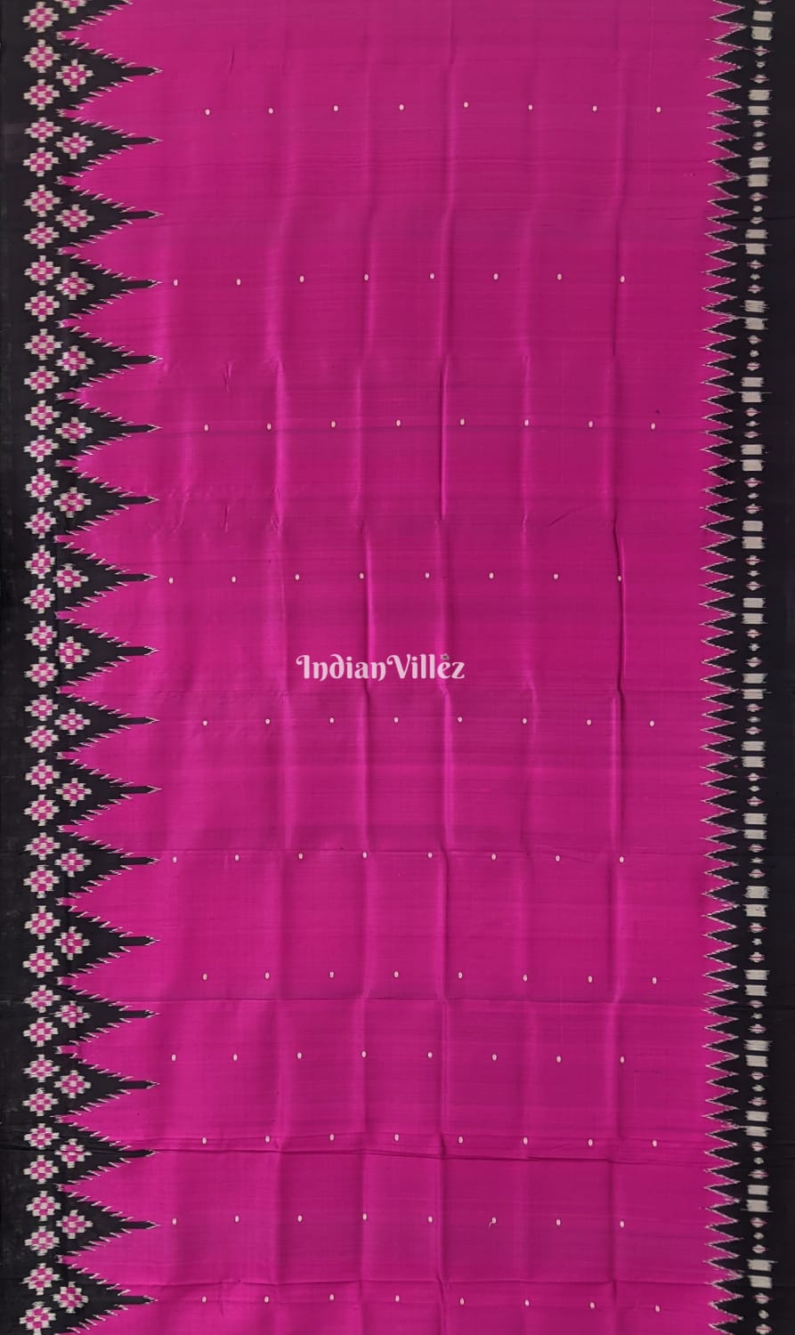 Magenta Black Border Pasapali Designer Contemporary Silk Saree